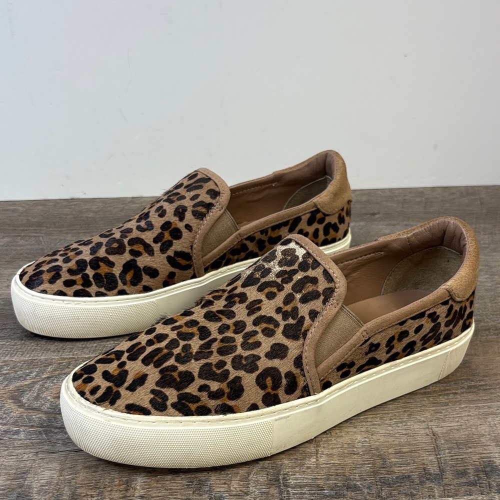 UGG “Jass” Calf Hair Leopard Slip-On Sneakers (Size 9)